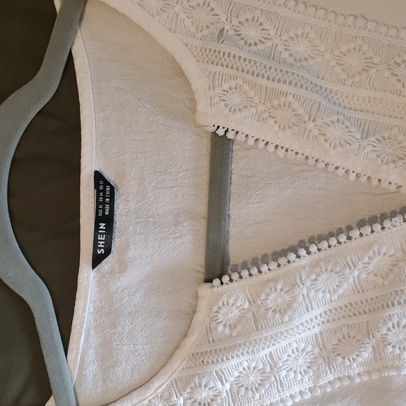 Shein white blouse with lace detailing - Picture 3 of 3
